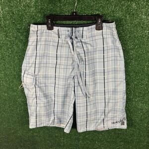 Quiksilver Men's Board Shorts 30 "Carolina Surf Blue" Y2K Swim Summer Beach Vtg